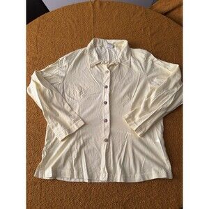 Cotton Connection Womens Light Yellow Button Down Shirt Size S